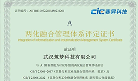 好消息！筑夢(mèng)科技獲得兩化融合管理體系評定證書(shū)